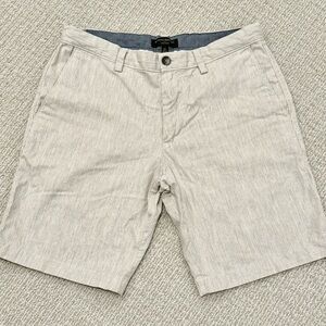 Banana Republic Aiden Short Men’s Size 32 Gray White Pinstripe Cotton Chino